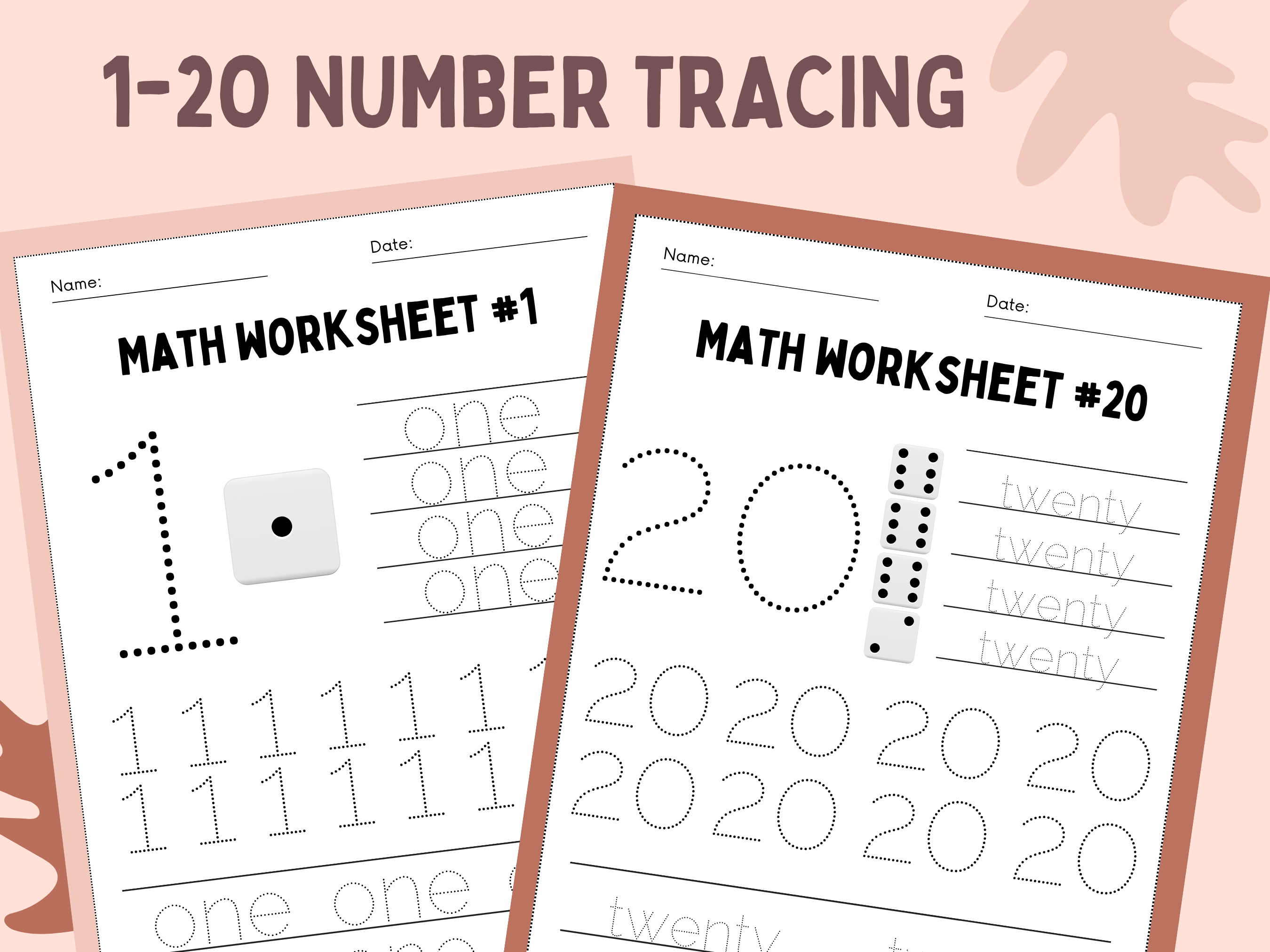 Beginner Math Worksheets | Pre-K to Grade 1, Counting, Addition & Subtraction (PDF)